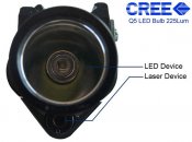 Taktisk lampa Cree 225 lumen/Grön laser